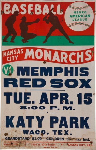 1940 Kansas City Monarchs Broadside